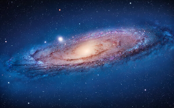 蓝色银河系唯美星空背景
