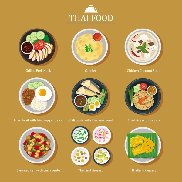 泰国食物图标载体