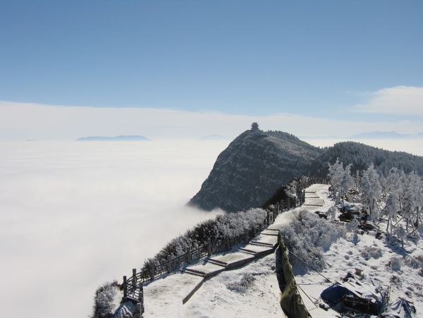 峨眉山雪景图片