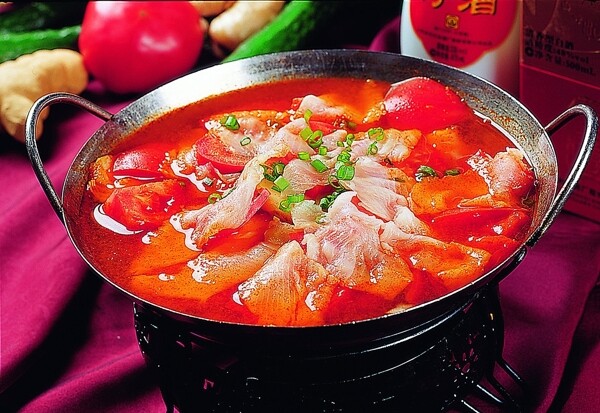 豫菜西红柿炖财鱼锅仔图片