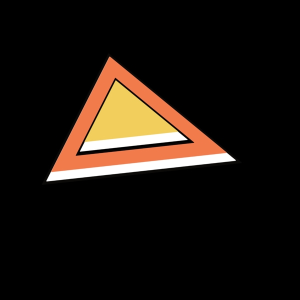 扁平化三角形PPT图标png免抠图