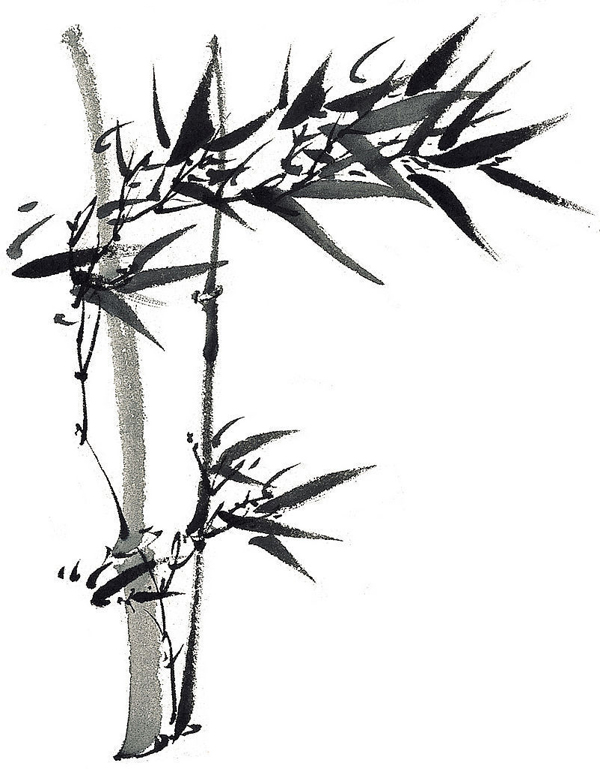 位图植物竹子水墨黑色免费素材