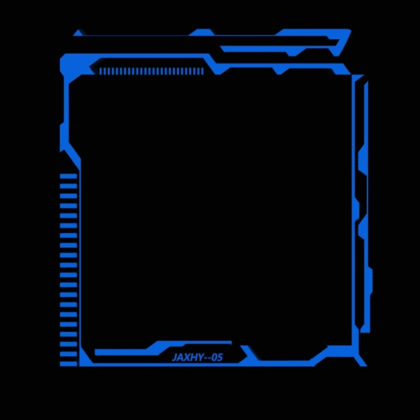 蓝色科技科幻边框对话框矩形背景素材