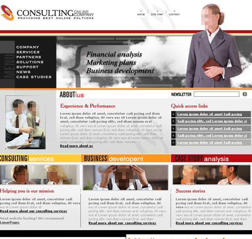 解决方案企业网站模板