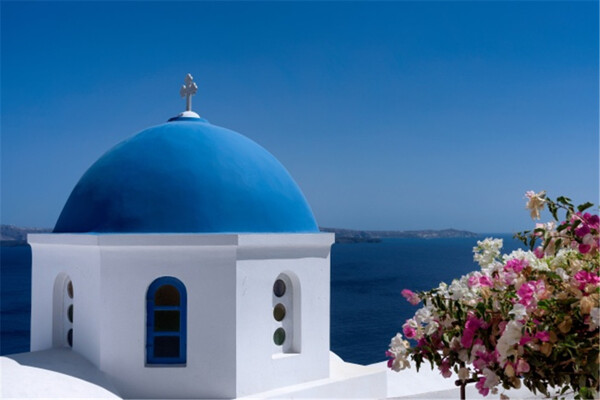 希腊爱琴海建筑图片