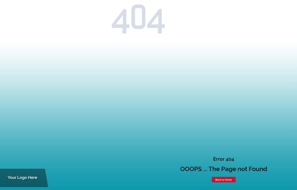 降落伞样式404页面设计psd素材