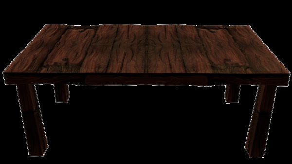 方形原生态木桌免抠png透明素材