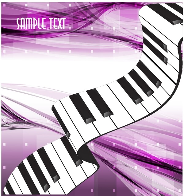 紫色动感线条钢琴音乐背景图片