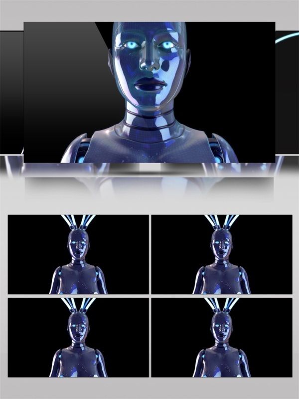 蓝光虚构人体视频素材