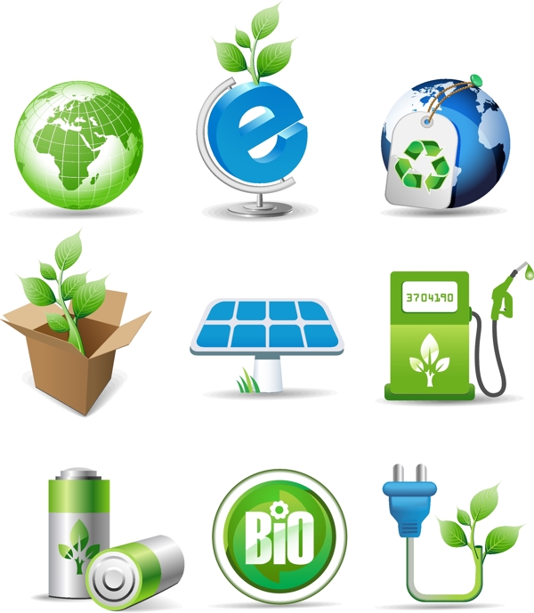 绿色环保促销循环电源地球浏览器