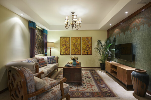 客厅美式现代环保装修效果图