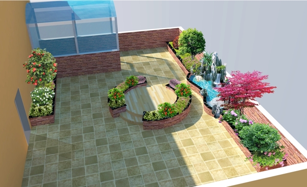 楼顶花园设计图片