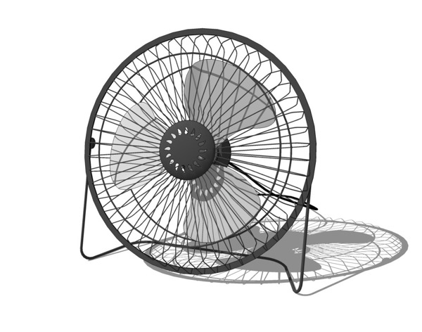 电风扇模型效果图