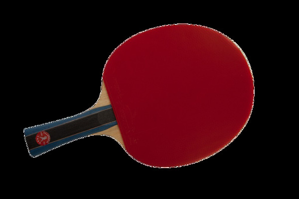 一只红色乒乓球拍免抠png透明素材