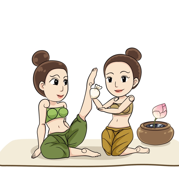 泰国传统背部女性师