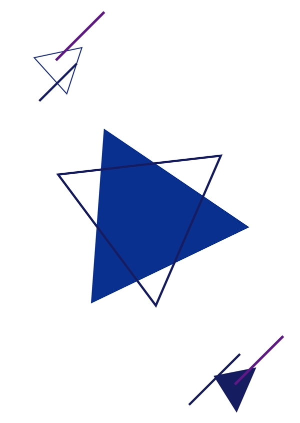 抽象蓝色三角形线条