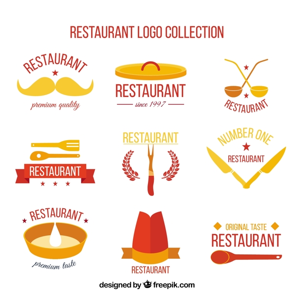 平面设计中的餐厅标识