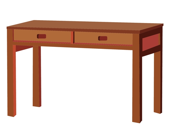 红木餐桌家具插画