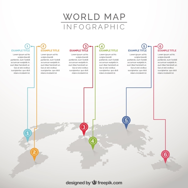 世界地图的信息图表