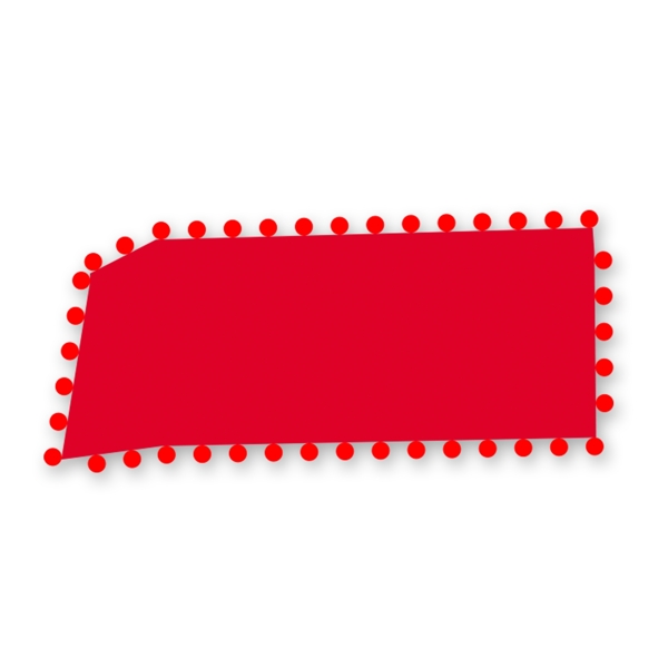 红色创意锯齿方块元素