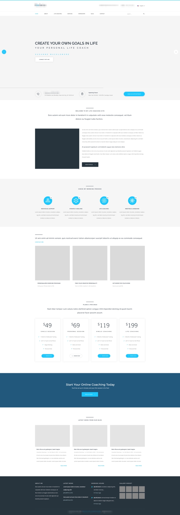 简洁精美的蓝色科技商务网站模板首页设计