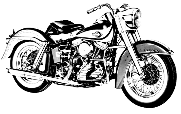 印花矢量图交通摩托车黑白色免费素材
