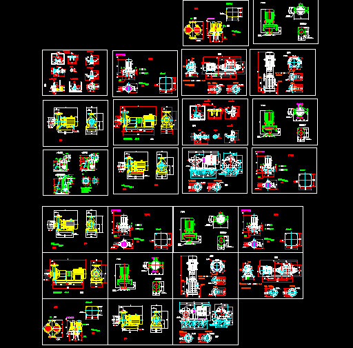 水泵图纸大全CAD图纸