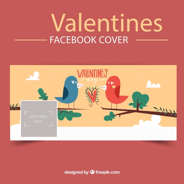 情侣鸟脸书封面图片