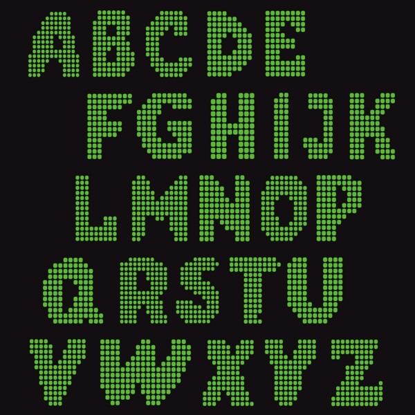 绿色梦幻字母设计