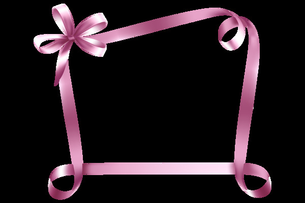粉色丝带装饰素材