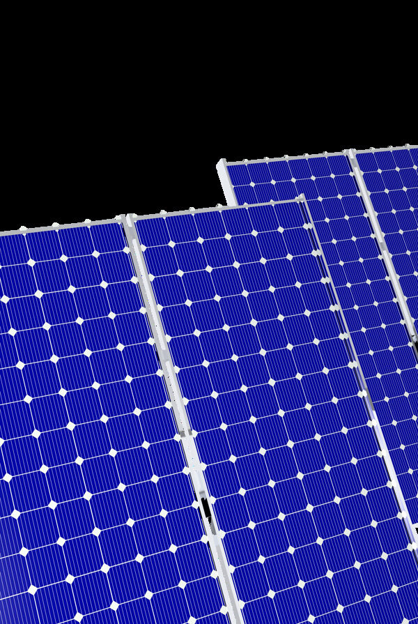 垂直的太阳能电池板
