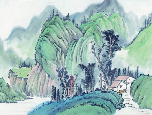 水墨山水画