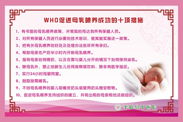 WHO促进母乳喂养成功的十项措施