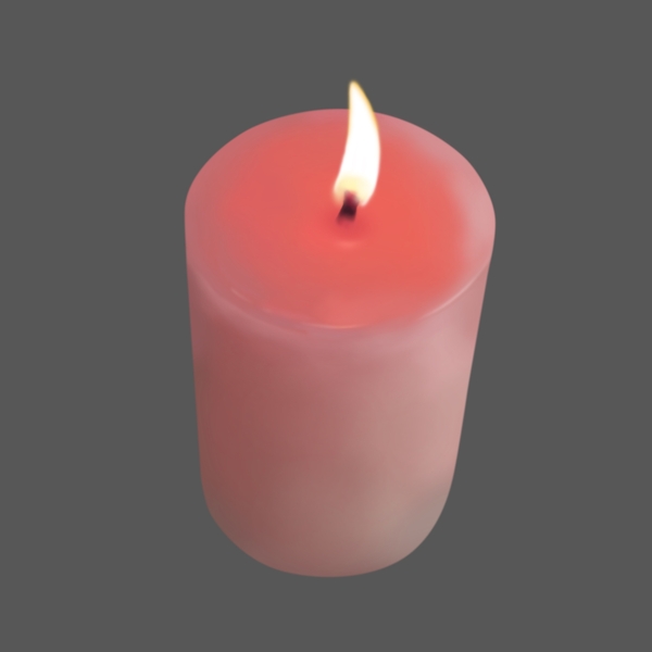 粉色3D蜡烛PNG