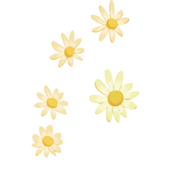 黄色植物花朵元素