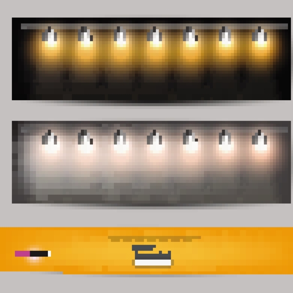 空白灯光照明广告牌图片