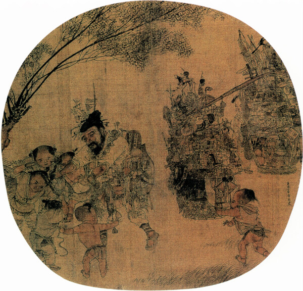 古代人物宫廷人物人物壁画中国文化人物画像中国风中华艺术绘画