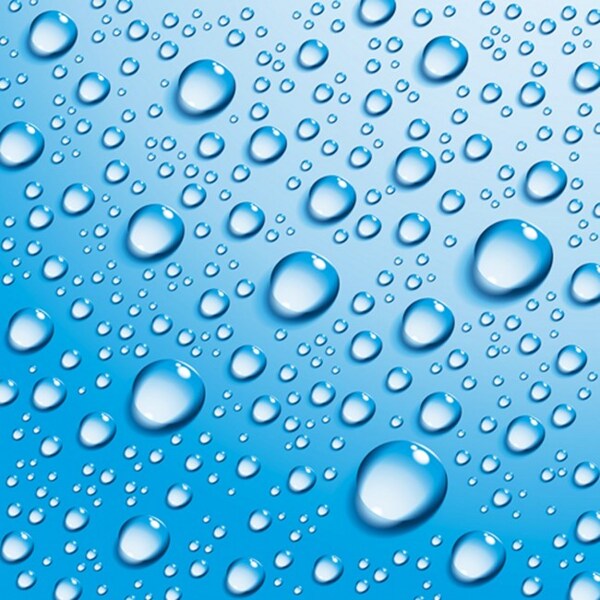 透明水滴蓝色背景图