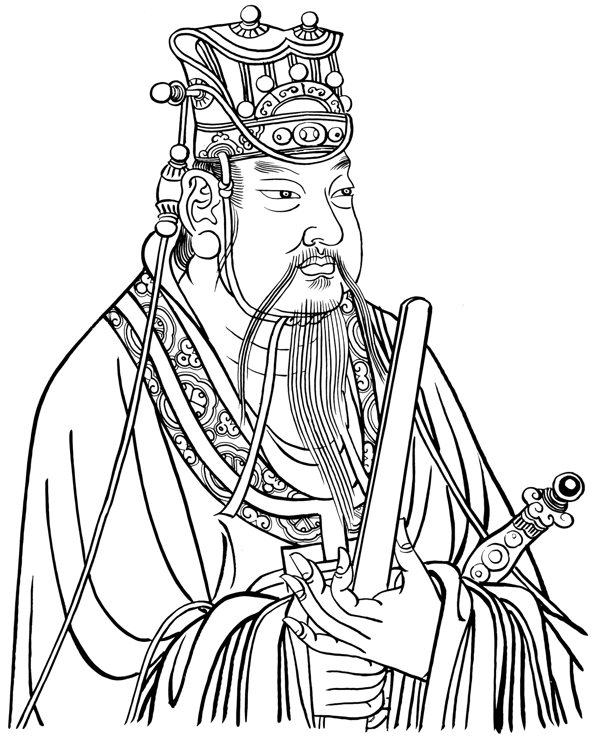 冥神白描图图片