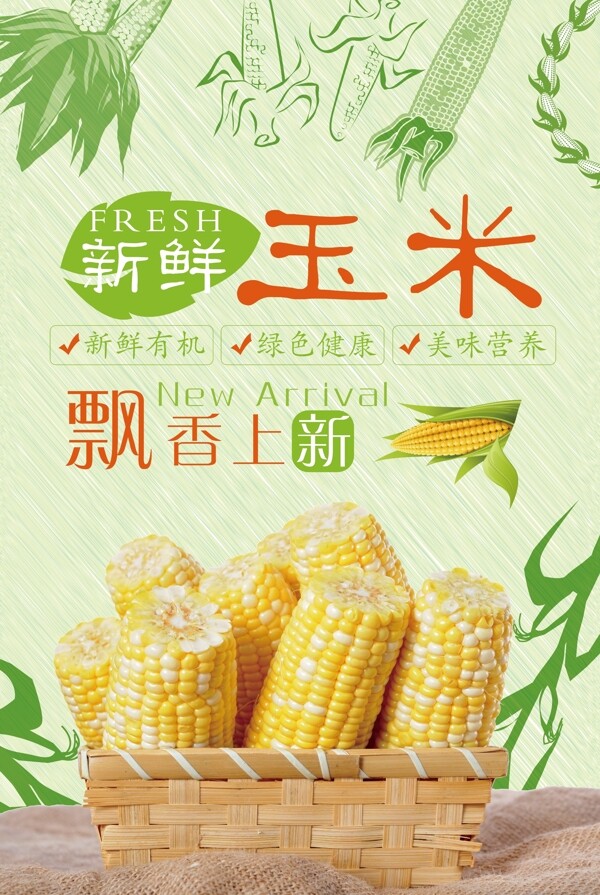 玉米宣传海报