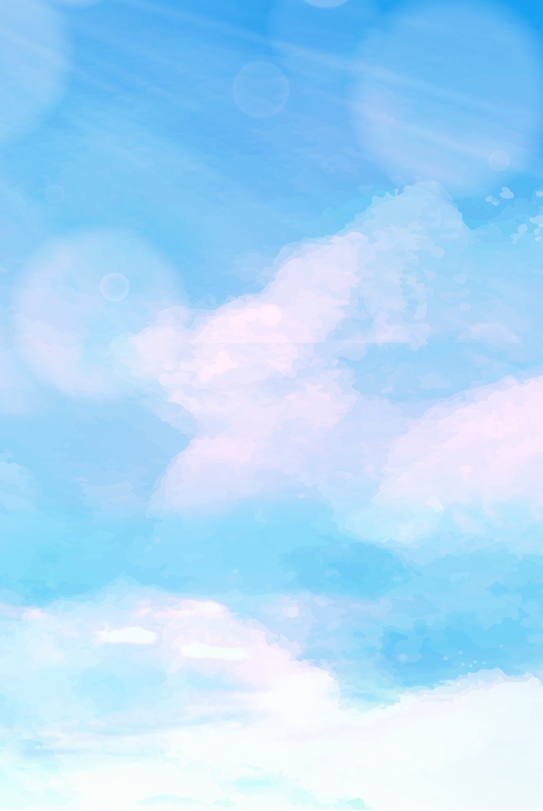 水彩天空背景图