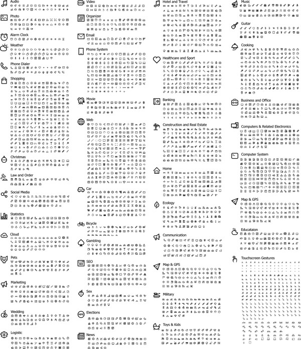 3450个矢量图标