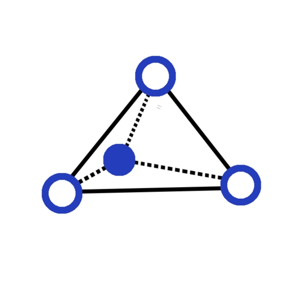蓝色三角形圆点几何基因工程元素