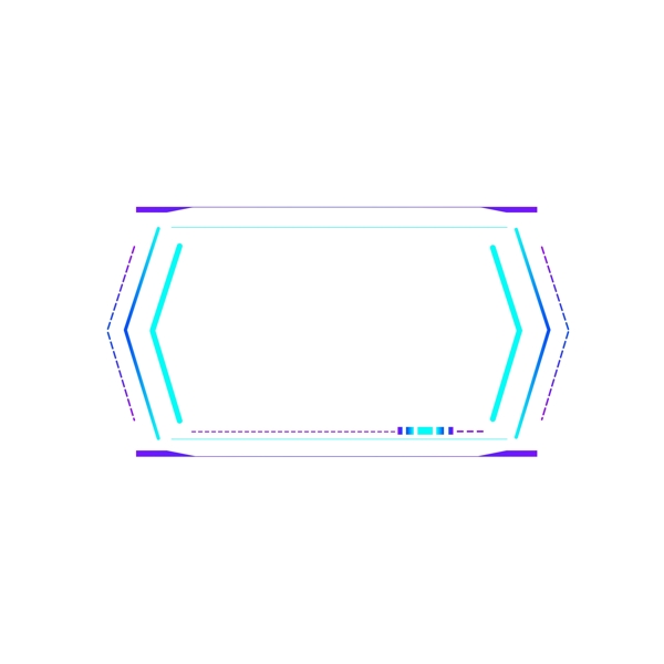 科技边框蓝紫色方框几何