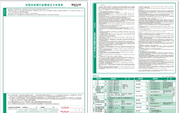 17年中国农业银行金穗贷记申请