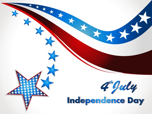 五角星装饰的美国独立日背景