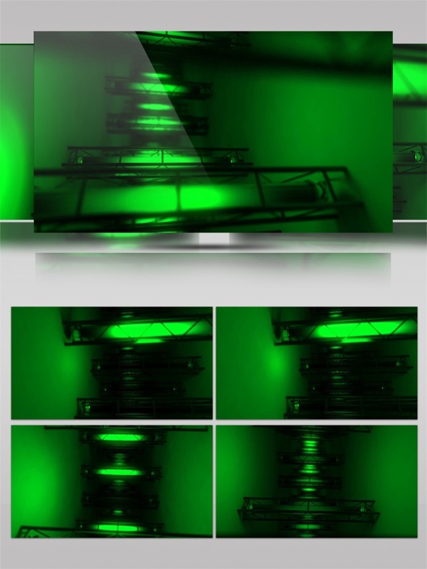 绿色光束隧道视频素材