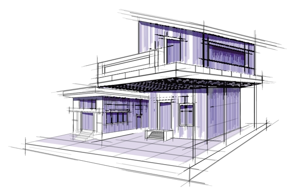 建筑线稿图