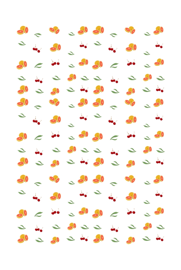 手绘橙子水果底纹插画