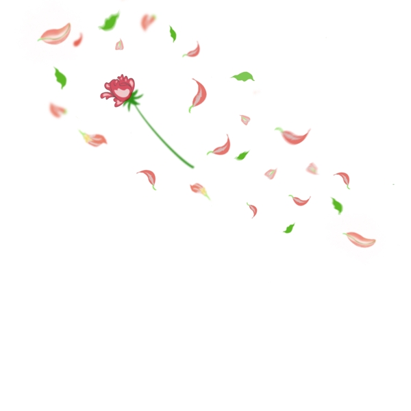 漂浮的粉色玫瑰花瓣